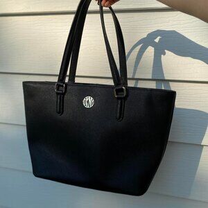 DKNY Black Saffron Office Minimalist Shoulder Bag Tote Bag